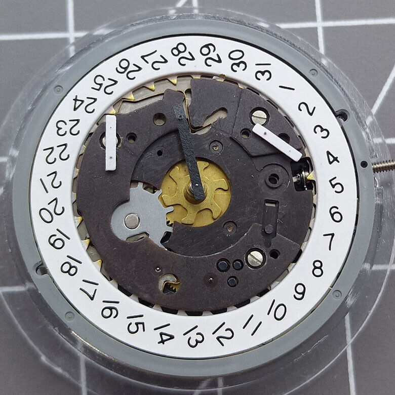 Swiss ISA 8172 quartz watch movement with date display at 4 o?clock, compatible replacement for ISA 8162.
