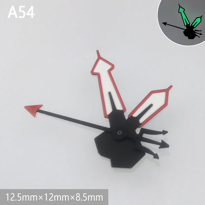 Green luminous watch hands for NH35 NH36 movement, enhancing readability in low light, Accessories brand.