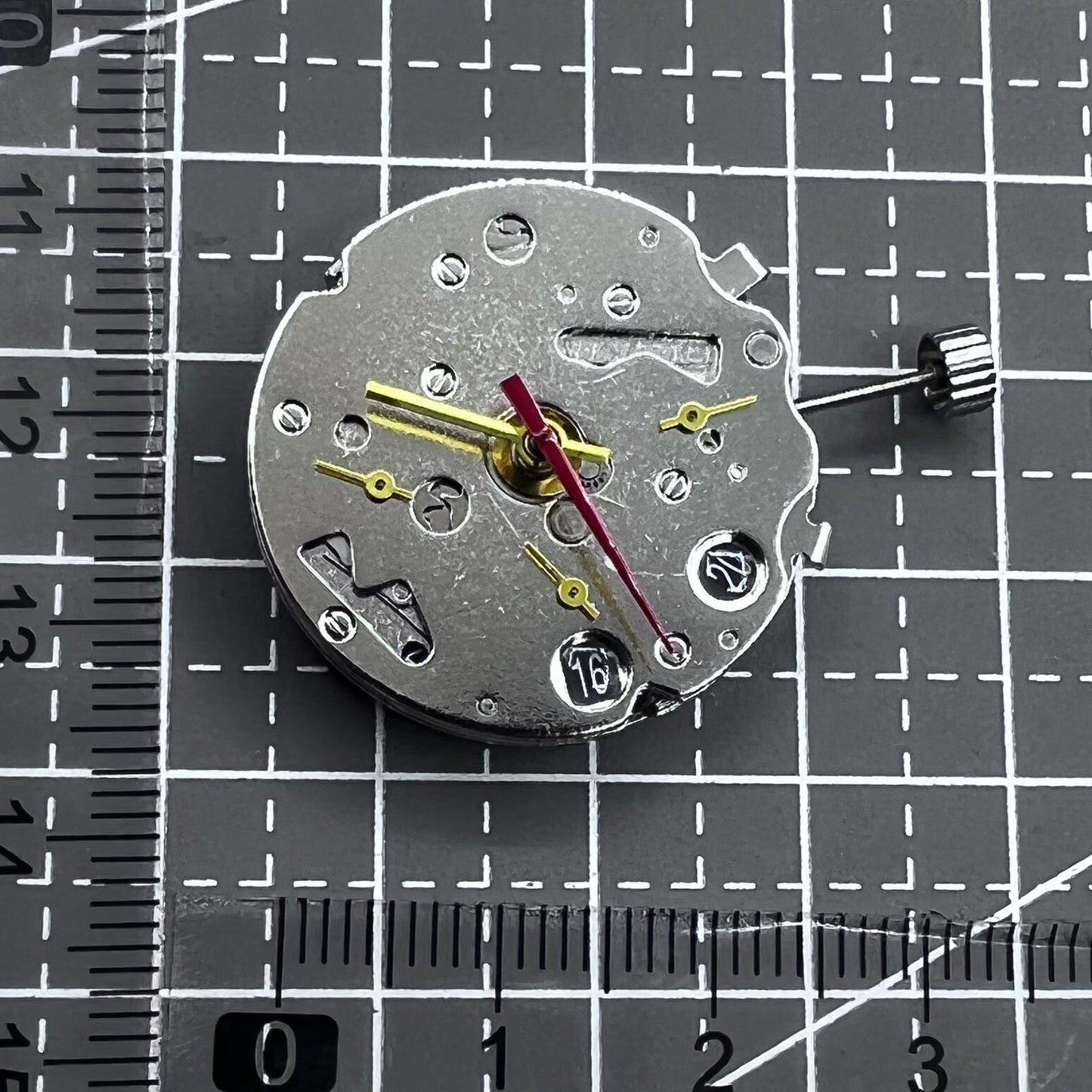 Seagull ST16 Mechanisches Uhrwerk, Uhrenteil, schwarzer Kalender, 7 Zeiger, Datum bei 6 