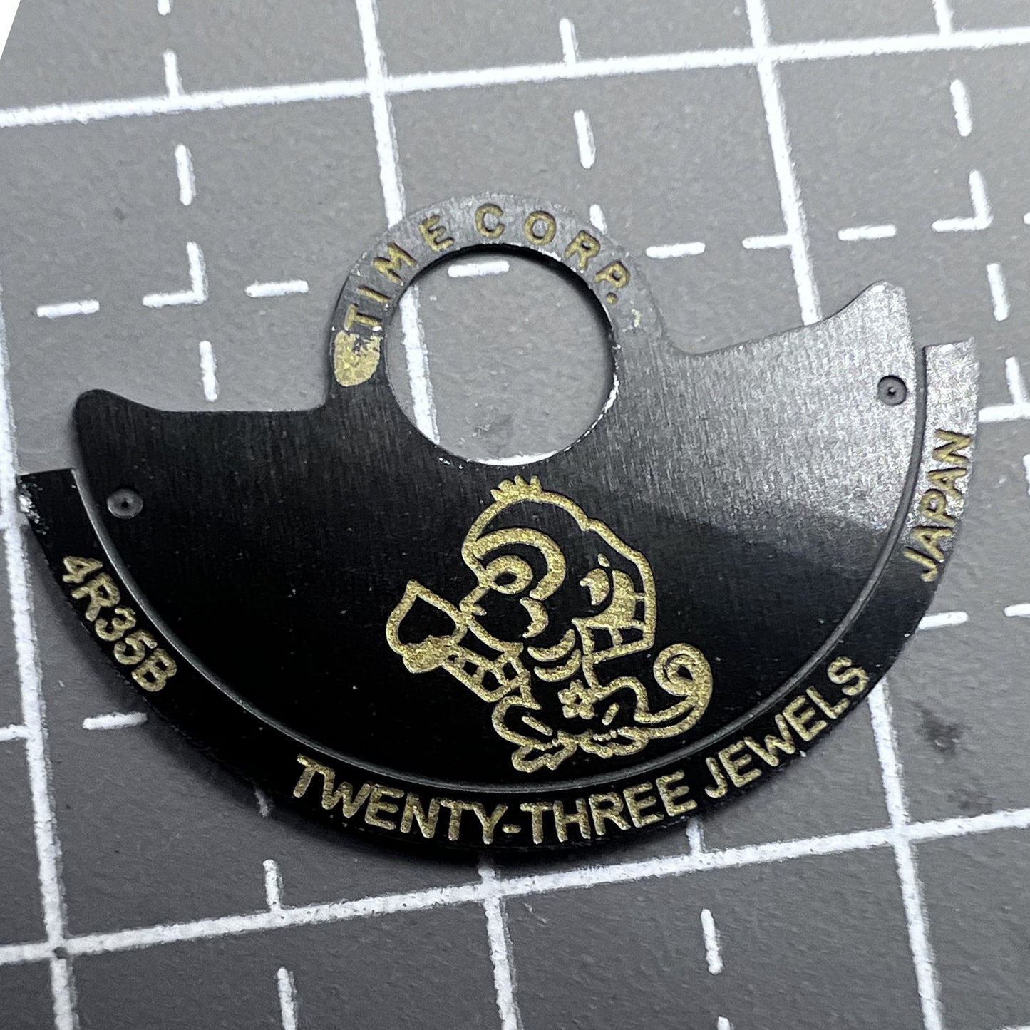 2 PIECES Monkey~China Zodiac Black Rotor Oscillating Weight for NH35 NH36 4R35