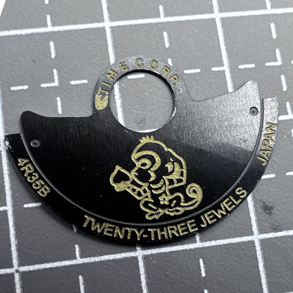 2 PIECES Monkey~China Zodiac Black Rotor Oscillating Weight for NH35 NH36 4R35