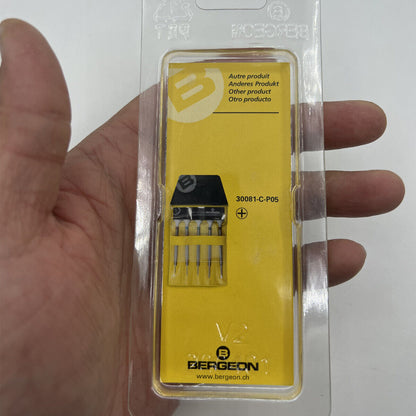 Bergeon 30081-C-200 ergonomic Phillips 2.00mm screwdriver for precise watch accessory repairs and maintenance