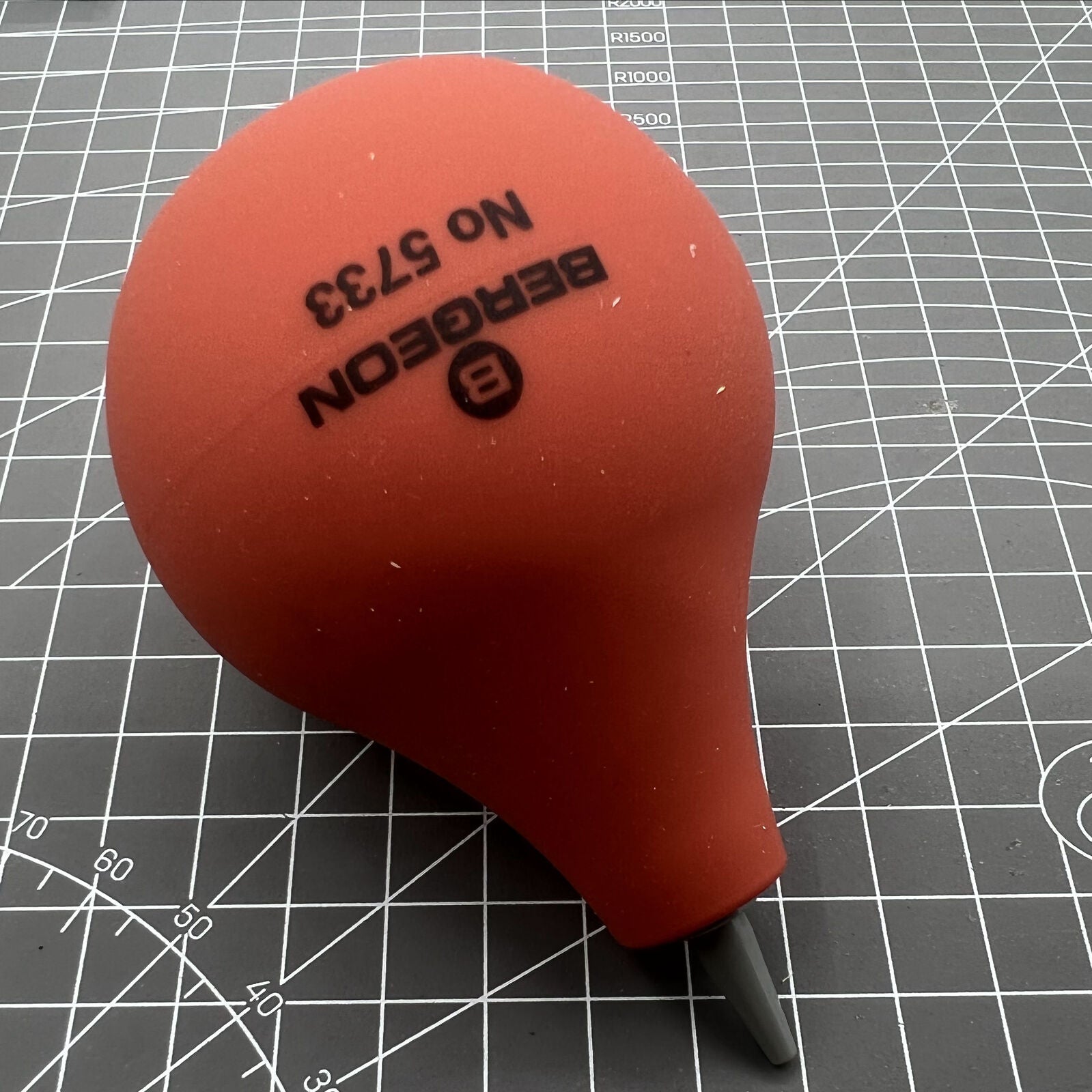 Swiss Made Bergeon 5733 rubber dust blower for watch cleaning and maintenance tools.