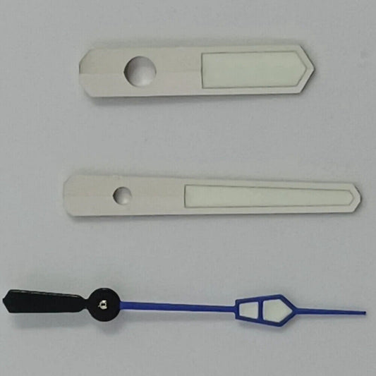 Aiguilles de montre luminescentes vertes, bleu et blanc, 12,5 mm, pour mouvement NH35, NH36, 7S26, 7S36