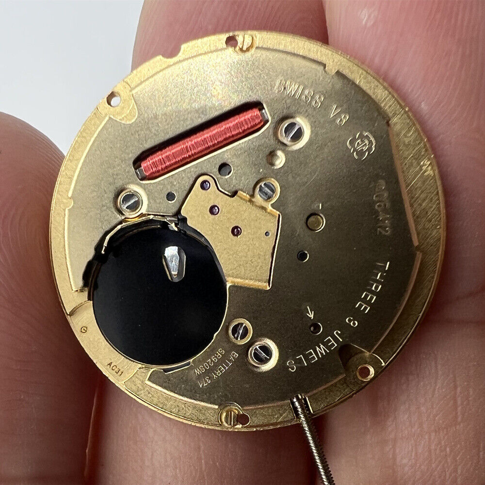 Original ETA F06.412 quartz watch movement by ETA, compatible replacement for 955.112 model.