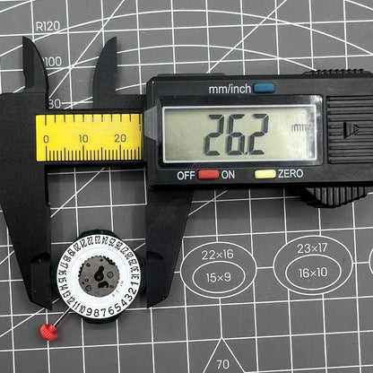 Miyota 2315 quartz watch movement showcasing date display at 6 o'clock for precise timekeeping.