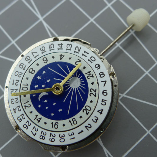 Mouvement mécanique Shanghai Double fuseau horaire GMT 3 aiguilles Calendrier simple