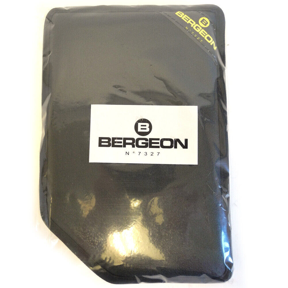 Bergeon 7327 black removable bench armrest for precise watchmaking and repair tasks.