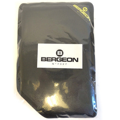 Bergeon 7327 black removable bench armrest for precise watchmaking and repair tasks.