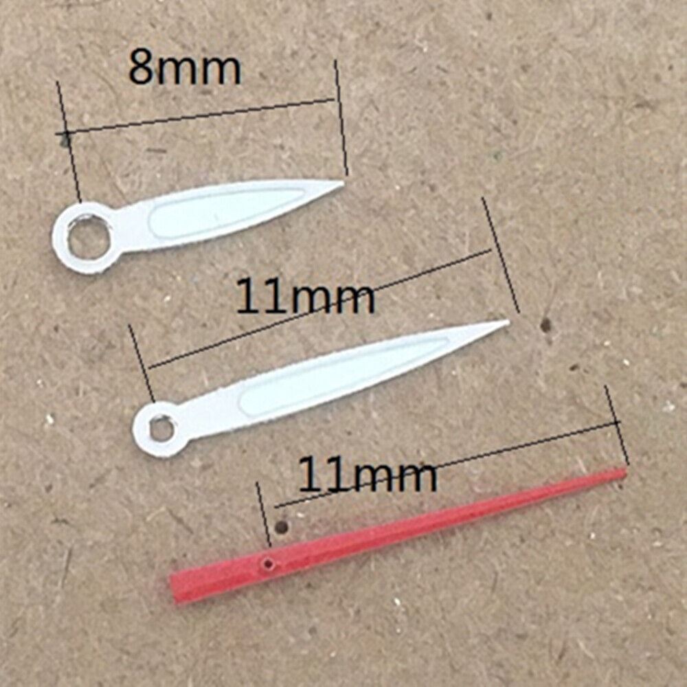 Luminous red second watch hand for Miyota 2035 quartz movement, precise and durable P1-H4-C112.