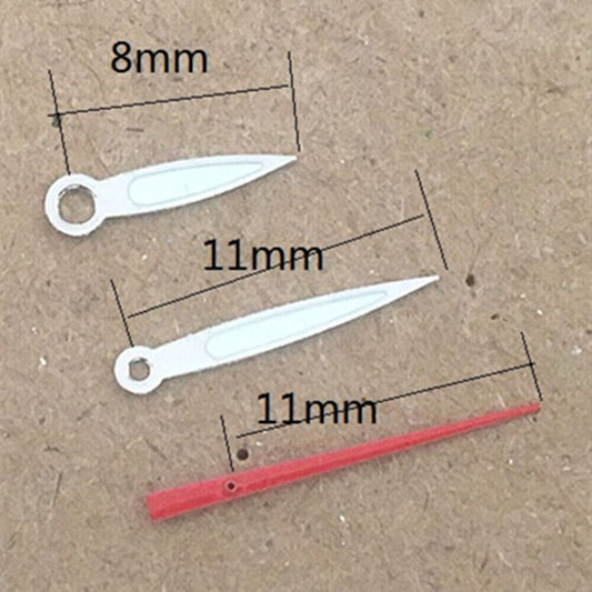 Luminous red second watch hand for Miyota 2035 quartz movement, precise and durable P1-H4-C112.