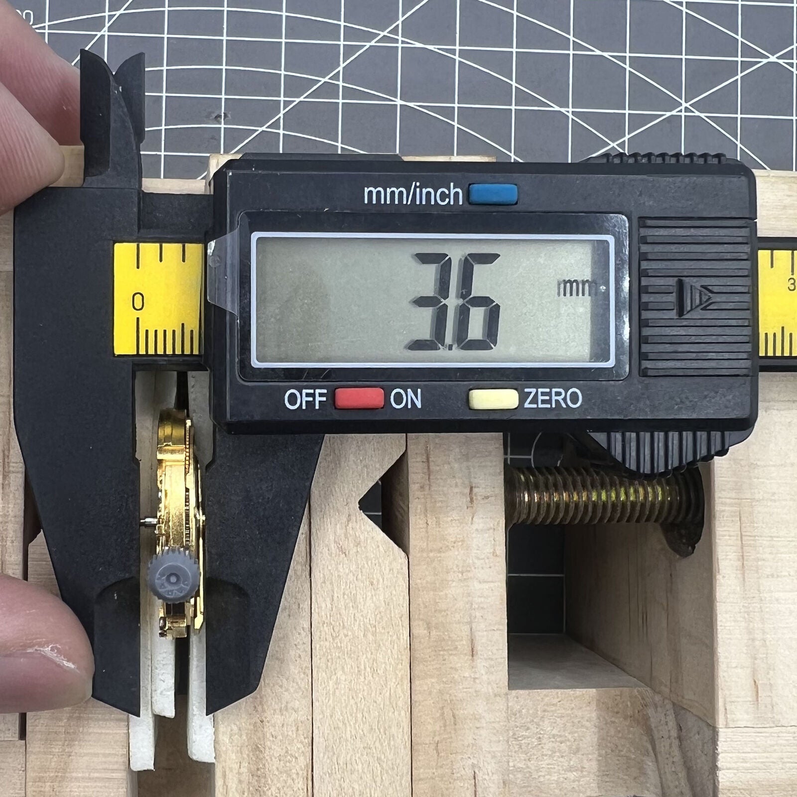 Miyota/Citizen 82S5 gold plated automatic watch movement for precise mechanical timekeeping accuracy.