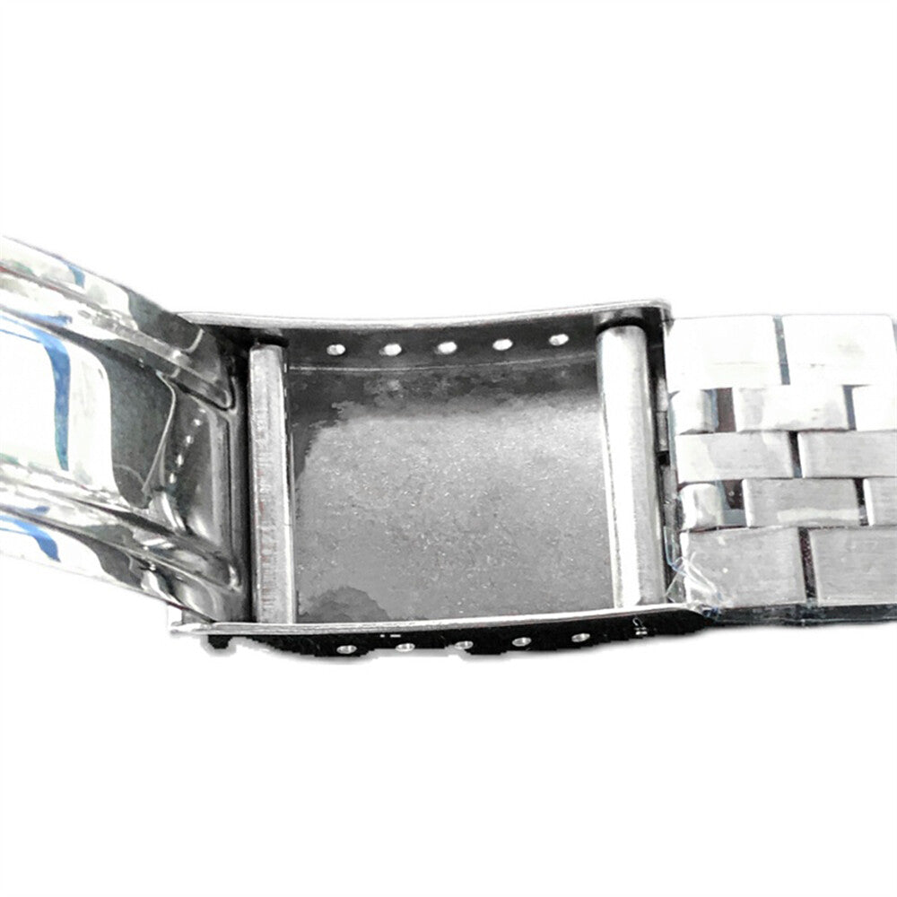 Stainless steel 39.5mm watch case with strap for NH35/NH36 movement, durable design.