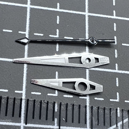 Große Pfeilzeiger Lume Schwarz Silber Akzente passend für Seiko H35 H36 H38