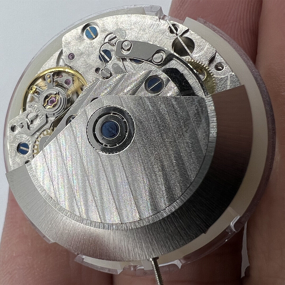 Asian 7750 automatic chronograph movement showcasing precise ETA design and day-date at 3 o'clock for watch accessories.