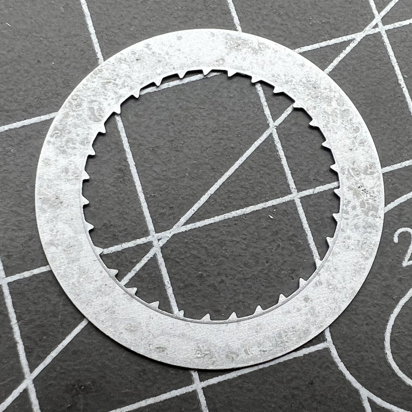 Black date disk wheel displaying date at 3 o'clock for Miyota 9015 watch movement.