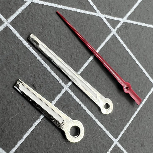 Aiguilles de montre luminescentes argentées pour mouvement à quartz Miyota 2035 P1-H4-C120 