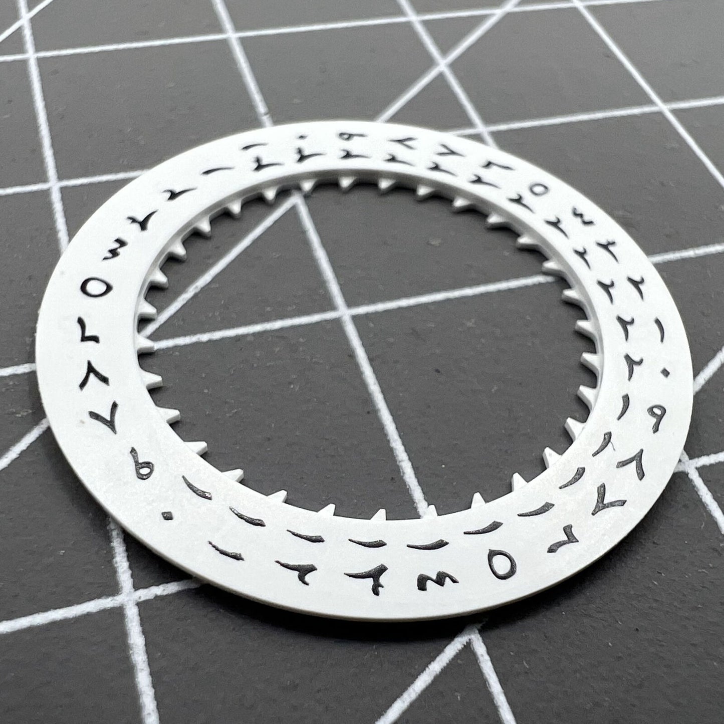 Arabic date disk wheel and crown at 3 o'clock for NH35 automatic watch movement, precise mechanical part by Seiko