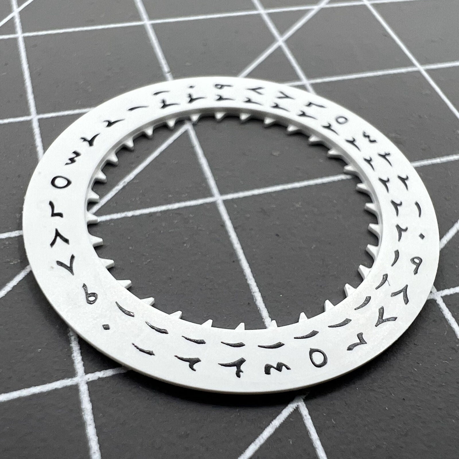 Arabic date disk wheel and crown at 3 o'clock for NH35 automatic watch movement, precise mechanical part by Seiko