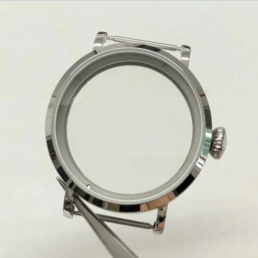 46mm 316L stainless steel watch case, compatible with ETA6497/6498 and ST3600/3621 movements.