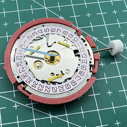 Wholesale Swiss ISA 8181 quartz watch movement with single calendar and multifunction features for precision timekeeping.