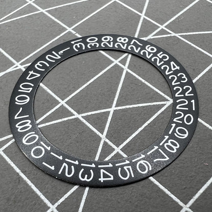 Black Date Disk overlay for NH35 NH36 watch movement, date display at 3 o?clock, compatible upgrade.
