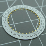 White Date Disk Wheel Date Wheel Generic for China Made/ETA 7750 Movement Date@3