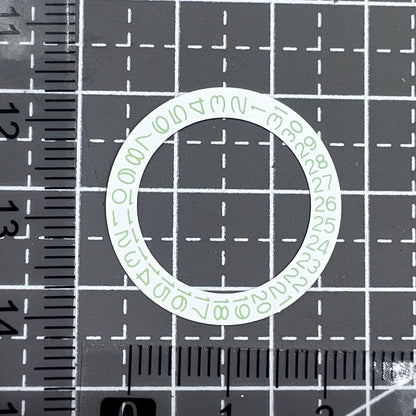 2 PIECES White Background Light Green Character Disk Date Wheel for NH35 NH36