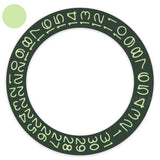 Dark Hunter Green Background Sage Green Font Date Wheel for Miyota NH35 NH36