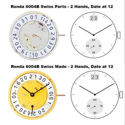 Ronda 6004B 6004.B Quartz Watch Movement  &  Movement