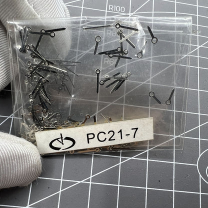 Lot de 100 aiguilles de montre argentées de 7 mm pour mouvement à quartz Hattori Epson PC21
