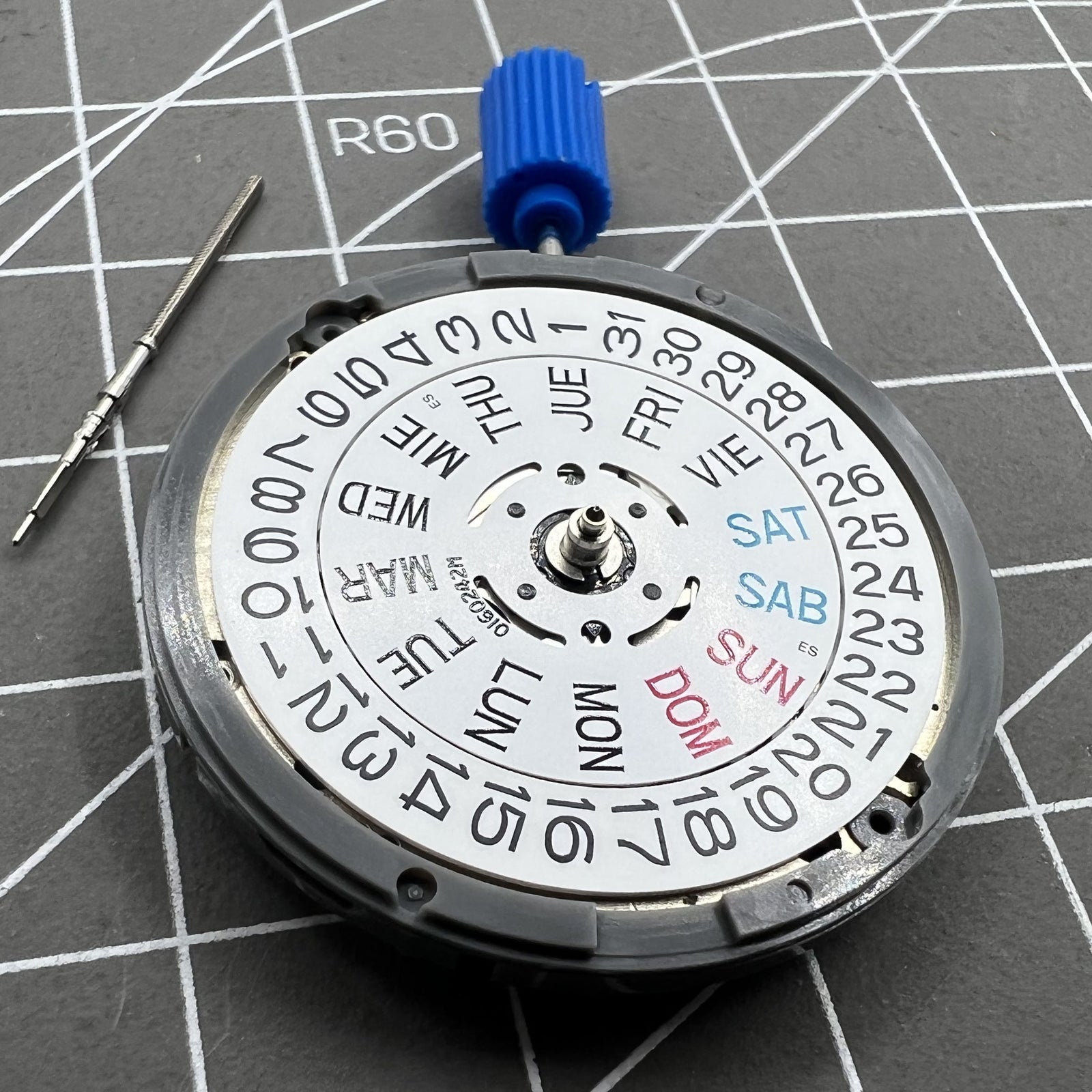 Seiko Japan automatic watch movement NH36A mechanism for precise timekeeping.