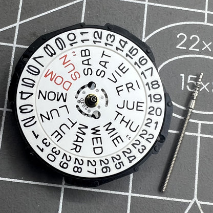 Epson PC33 movement for watches with double calendar date at 3, Japan made precision part.