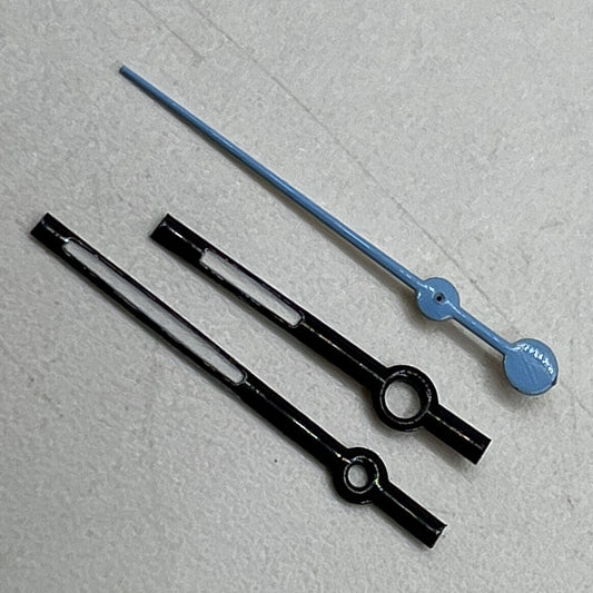 Aiguilles de montre noires bleu ciel de 12 mm pour mouvement à quartz Miyota 7T35