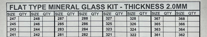 2.0mm Thick 32pcs Flat 24.1-36.8mm Round Watch Glass Mineral Crystal Replacement