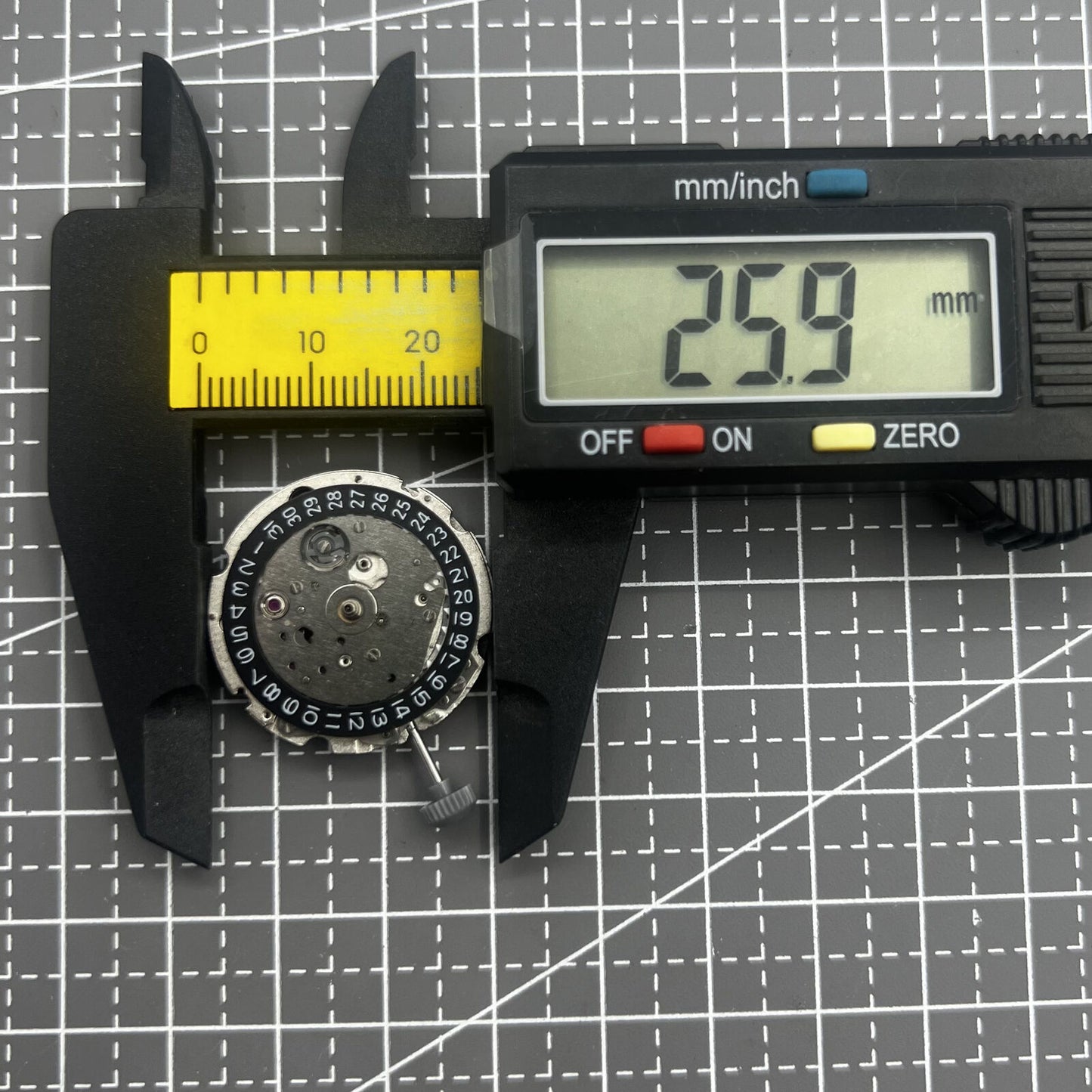 Miyota/Citizen 8215 automatic watch with black dial, date at 3, sleek design for precise timekeeping.