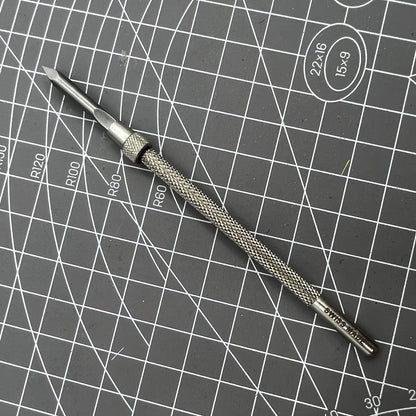 Swiss Bergeon 4072 pin vise, 105mm, precision tool for holding hairsprings in watch repair.