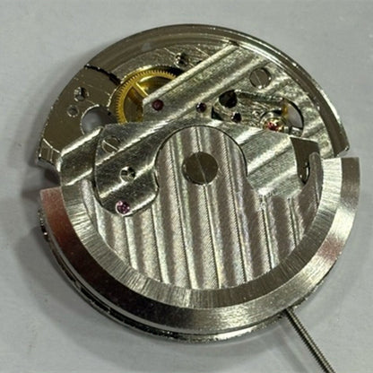 China Made watch with 2 hands and automatic mechanical movement, featuring a bare balance wheel at 6 o'clock.