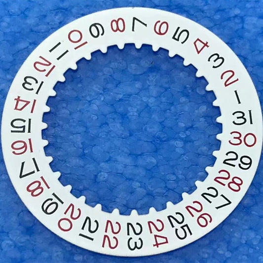 Disque de date de remplacement générique rouge à chiffres pairs pour mouvement RLX 3135
