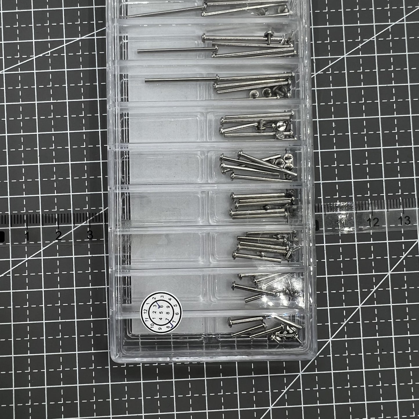 Vis pour bracelet de montre en laiton de 1,5 mm d'épaisseur, acier inoxydable, tailles 8 à 28 mm