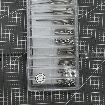 Vis pour bracelet de montre en laiton de 1,5 mm d'épaisseur, acier inoxydable, tailles 8 à 28 mm