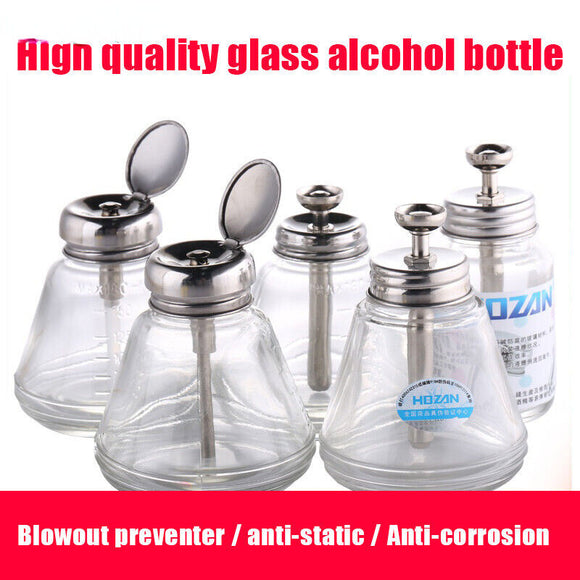 150ml Press-type Glass Alcohol Bottle Anti-static Watch Phone Repair Tool