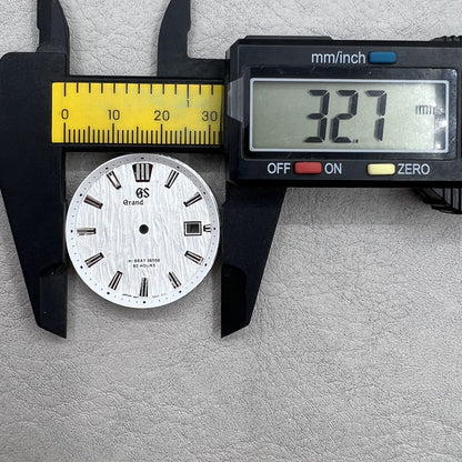Wei�e GS 33 3mm Uhr Zifferblatt, ohne Leuchtstoff, modifiziert f�r NH35 Uhrwerk, hochwertiges Zubeh�r