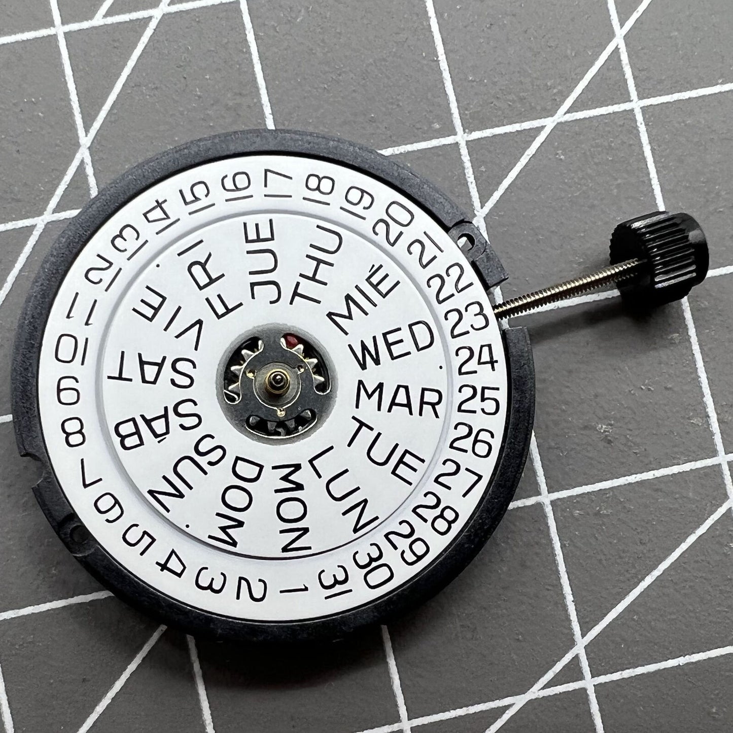 Swiss Made ETA 805.122 watch with quartz 3 hands, day/date display, and reliable Swiss movement.