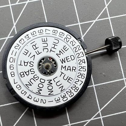 Swiss Made ETA 805.122 watch with quartz 3 hands, day/date display, and reliable Swiss movement.