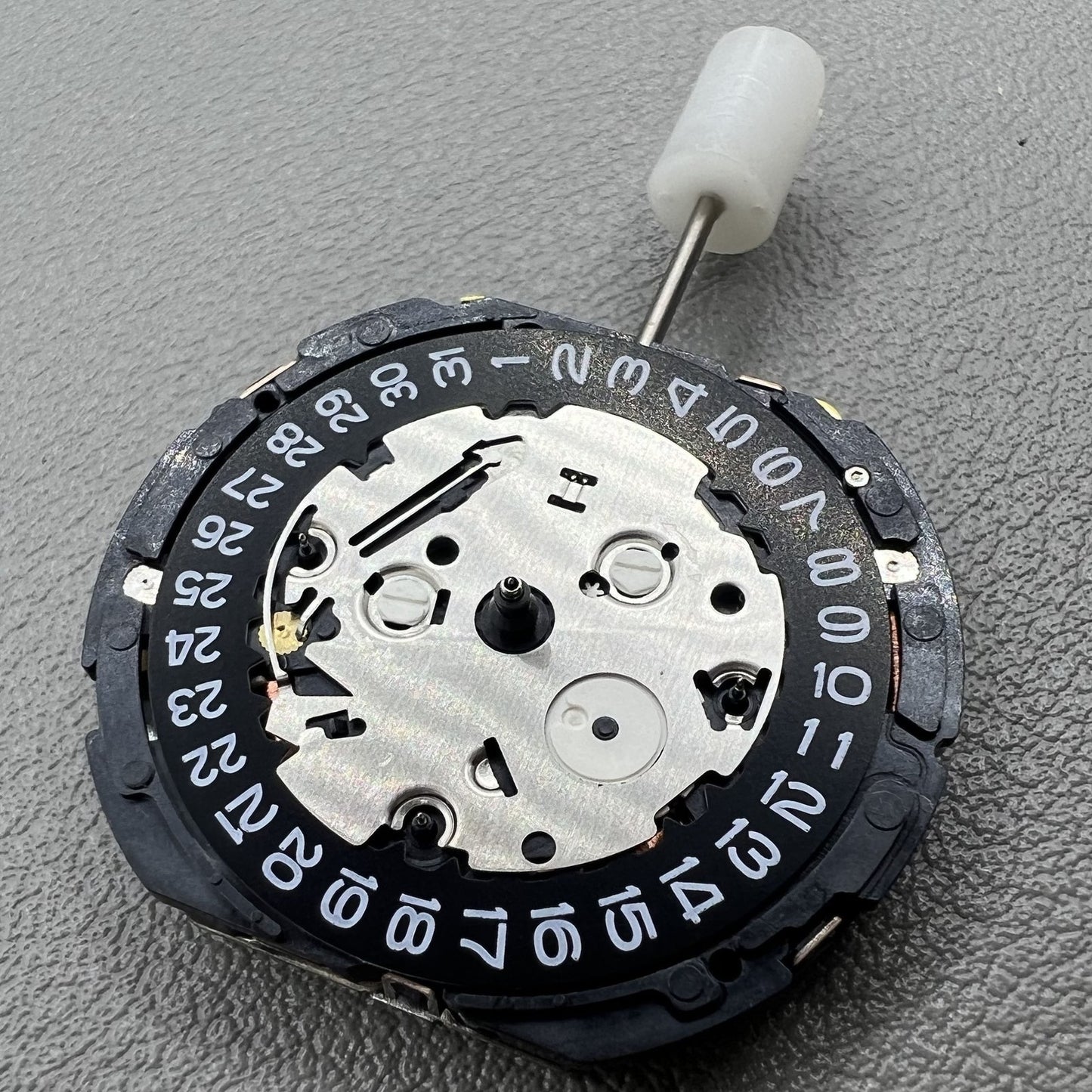 Seiko 7T85A quartz watch movement with precise chronograph technology by Japan Seiko.