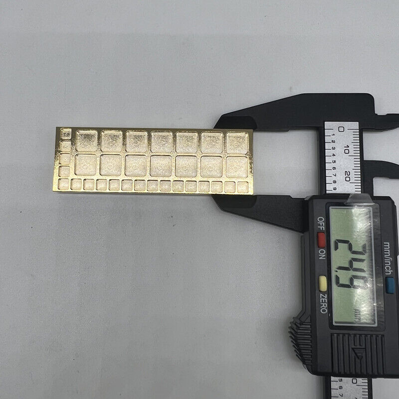 Copper golden tray container with 75mm square grids, perfect for organizing screws in watch repair kits.