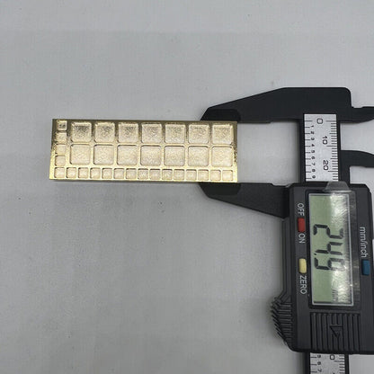 Copper golden tray container with 75mm square grids, perfect for organizing screws in watch repair kits.