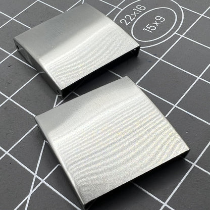 Silver 3-fold watch strap buckle extender, 18 pieces in 9 sizes, ideal for bracelet adjustments