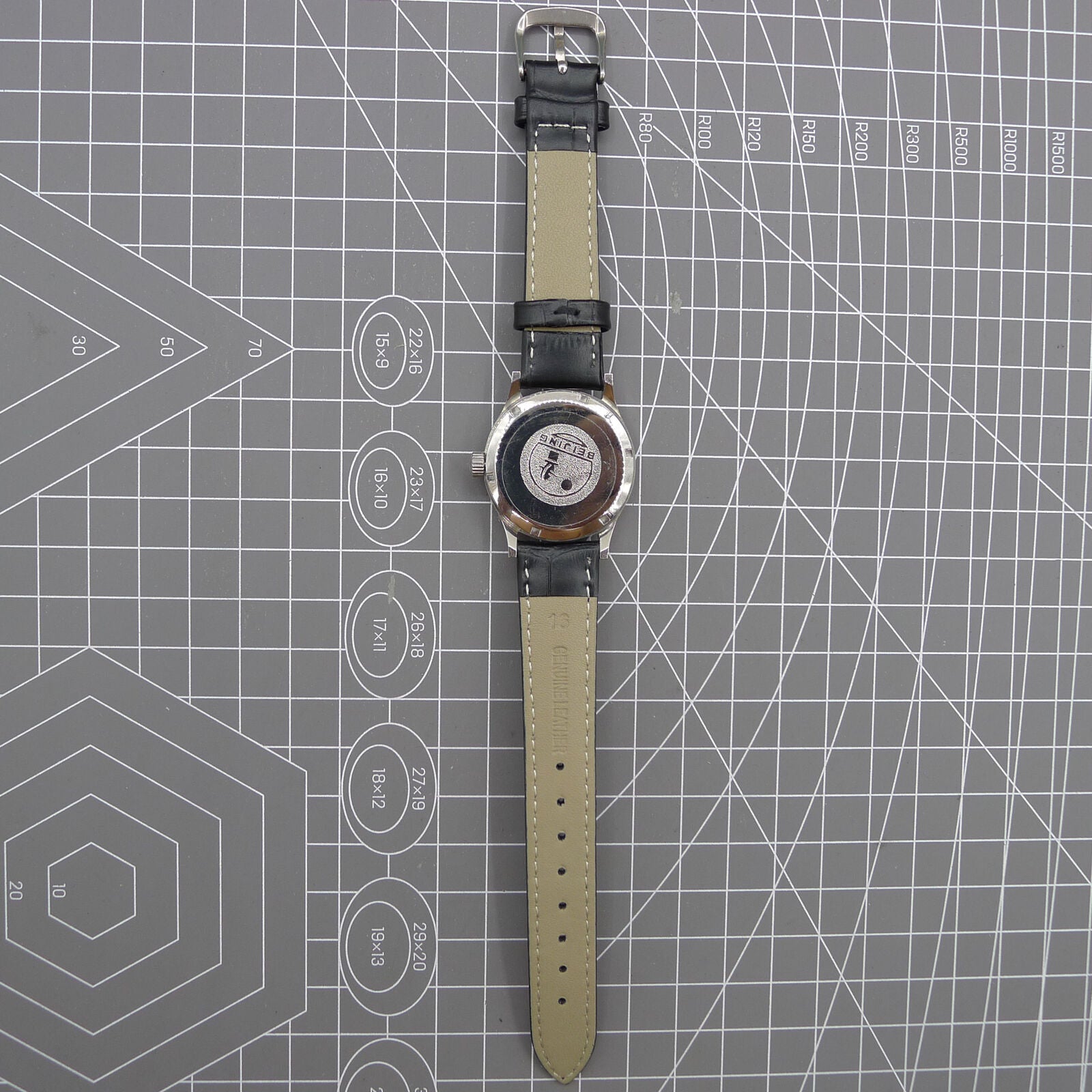 Beijing 31mm Silver Double Rhomb manual watch with three hands, elegant mechanical timepiece design.